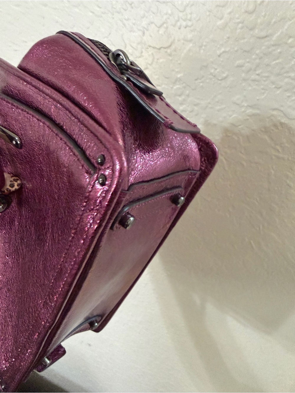 Coach Dreamer 21 Metallic Plum Satchel - Picture 7 of 8